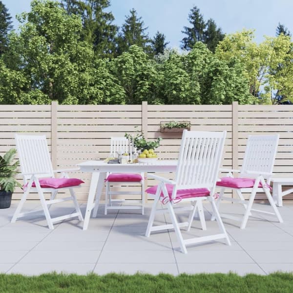 vidaXL stolehynder 4 stk. 50x50x7 cm oxfordstof pink