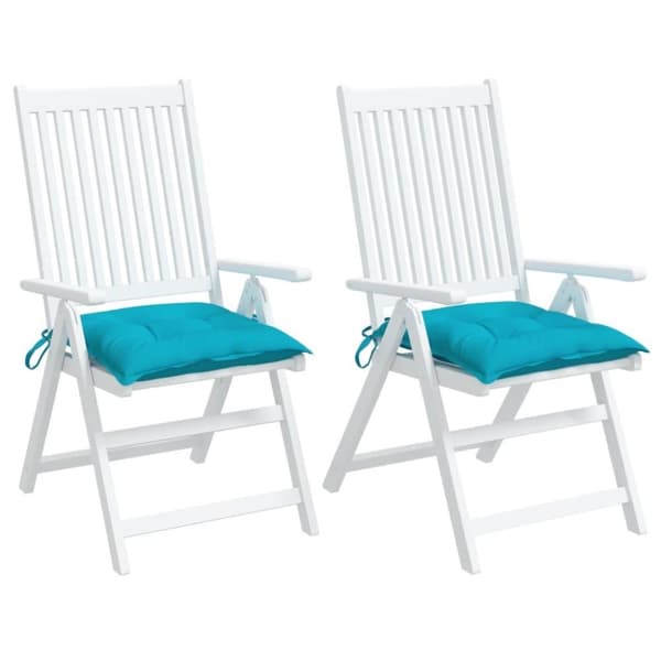 vidaXL stolehynder 2 stk. 50x50x7 cm oxfordstof turkis