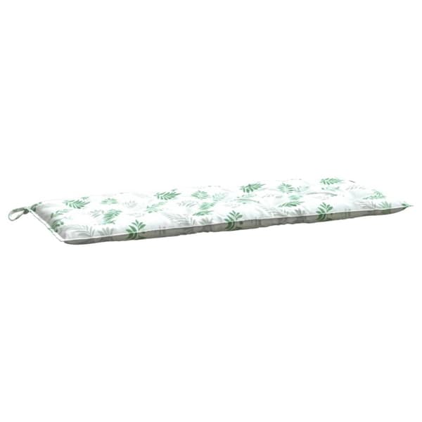 vidaXL hynde til havebænk 120x50x7 cm stof bladmønster