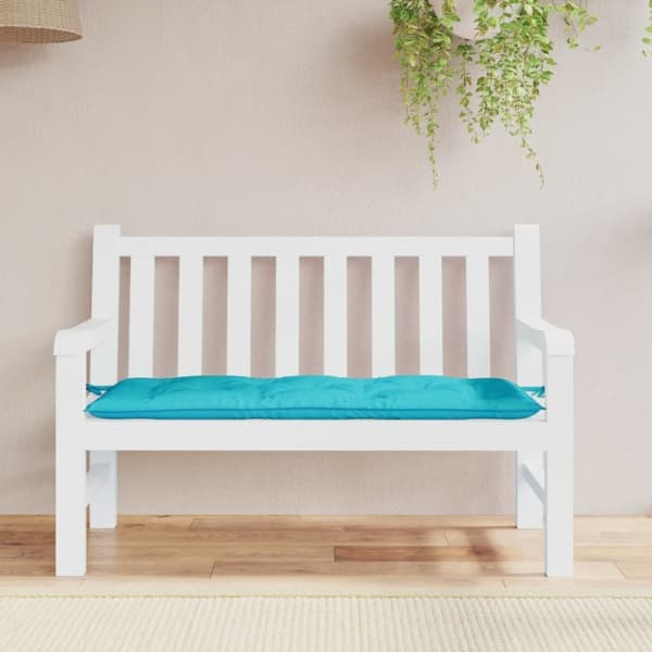 vidaXL hynde til havebænk 120x50x7 cm stof turkis