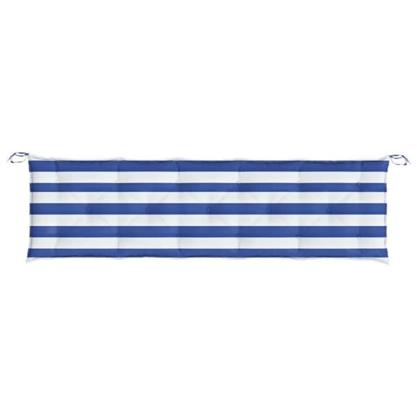 vidaXL hynde til havebænk 180x50x7 cm striber oxfordstof blå og hvid