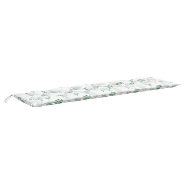 vidaXL hynde til havebænk 200x50x7 cm stof bladmønster
