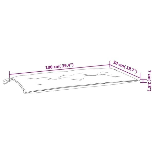vidaXL hynder til havebænke 2 stk. 100x50x7 cm stof flerfarvet