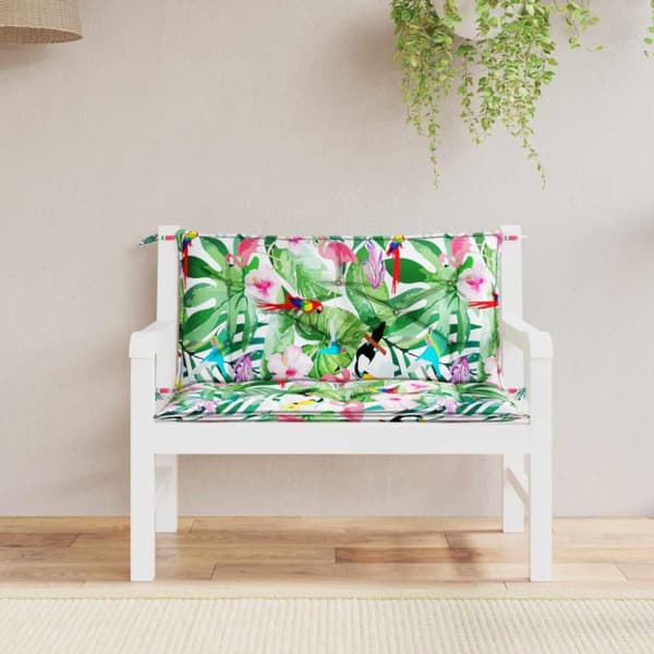 vidaXL hynder til havebænke 2 stk. 100x50x7 cm stof flerfarvet