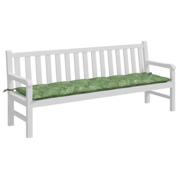 vidaXL hynde til havebænk 200x50x7 cm stof bladmønster