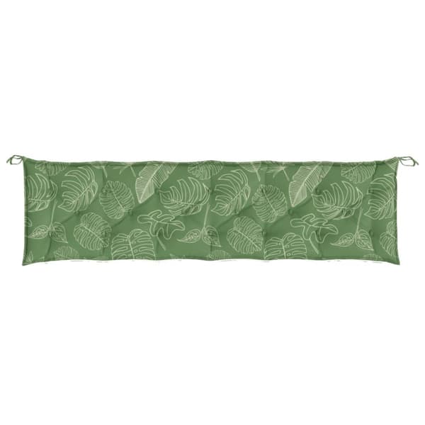 vidaXL hynde til havebænk 200x50x7 cm stof bladmønster