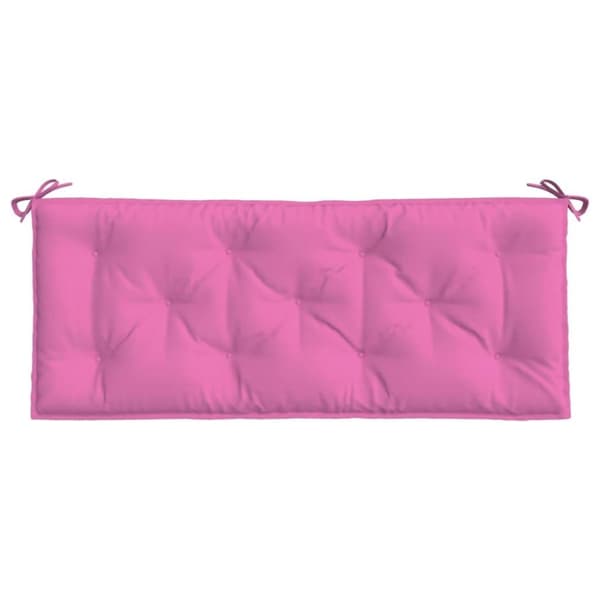 vidaXL hynder til havebænk 2 stk. 120x50x7 cm stof pink