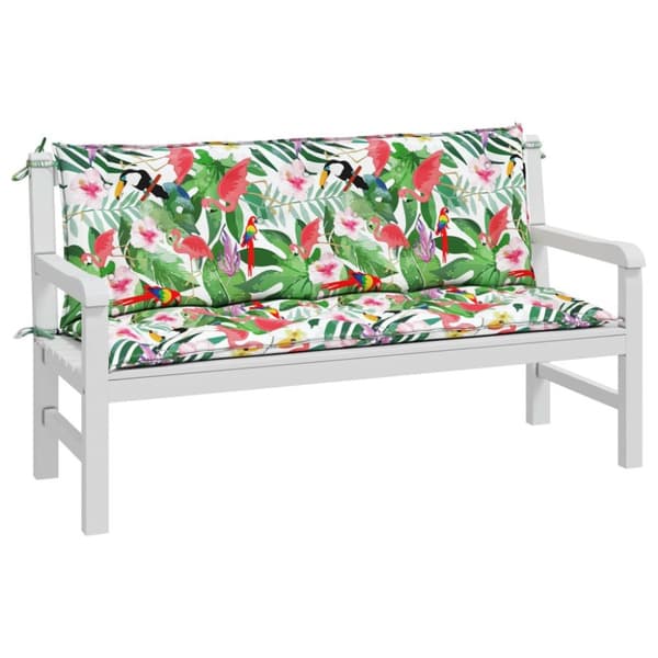 vidaXL hynder til havebænke 2 stk. 150x50x7 cm stof flerfarvet