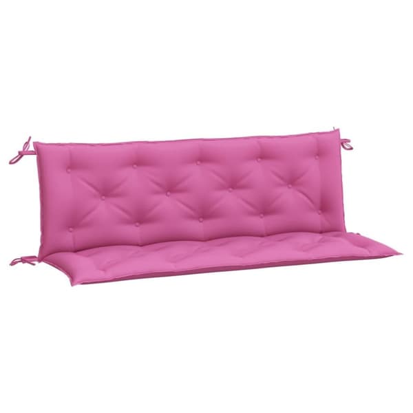 vidaXL hynder til havebænk 2 stk. 150x50x7 cm stof pink