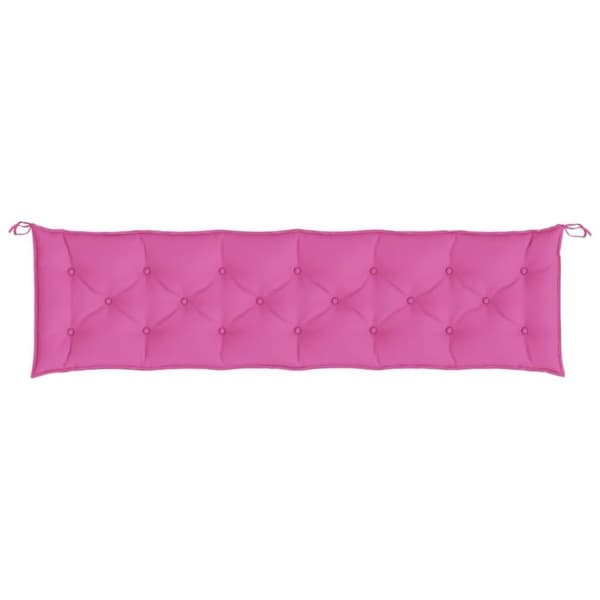 vidaXL hynder til havebænk 2 stk. 200x50x7 cm stof pink