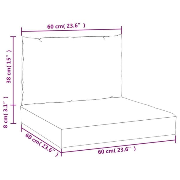 vidaXL pallehynder 2 stk. oxfordstof pink