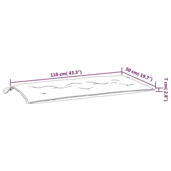vidaXL hynde til havebænk 110x50x7 cm stof flerfarvet