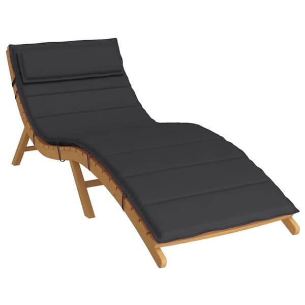 vidaXL Dyna till solsäng svart 180x60x3 cm oxfordtyg