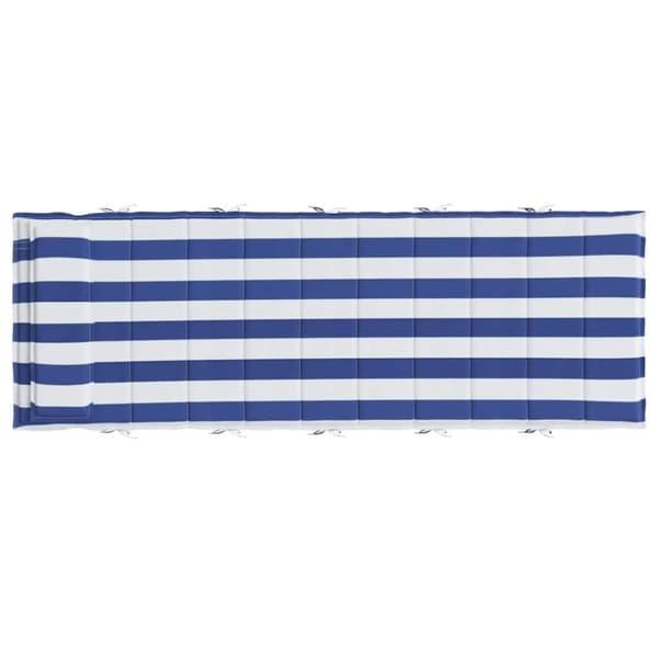 vidaXL Dyna till solsäng blå&vit randig 180x60x3 cm oxfordtyg