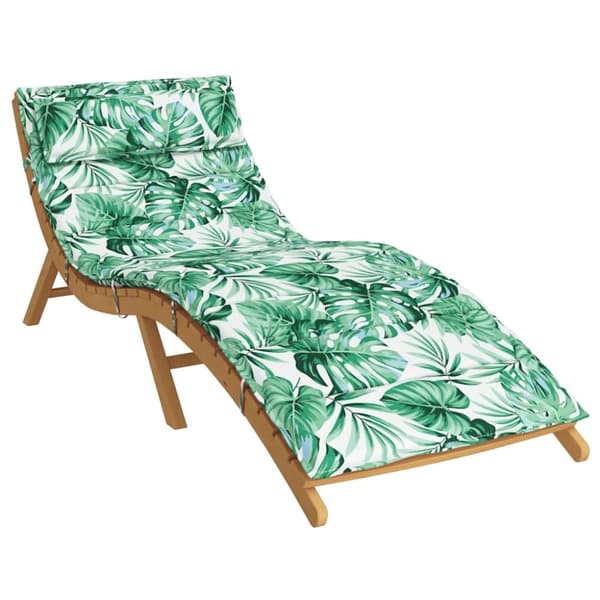 vidaXL hynde til liggestol 180x60x3 cm oxfordstof bladmønster