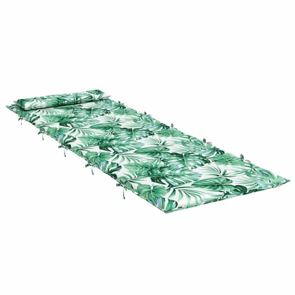 vidaXL hynde til liggestol 180x60x3 cm oxfordstof bladmønster