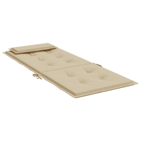 vidaXL Stolsdynor för stolar med hög rygg 2 st beige oxfordtyg