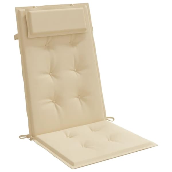vidaXL stolehynder m. høj ryg 2 stk. oxfordstof beige