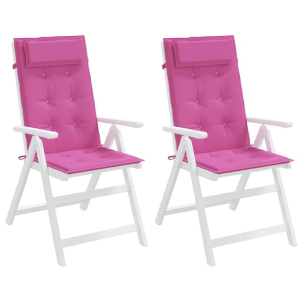 vidaXL stolehynder m. høj ryg 2 stk. oxfordstof pink