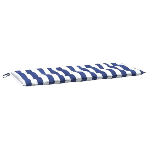 vidaXL Bänkdynor 2 st blå&vit randig 120x50x7 cm tyg