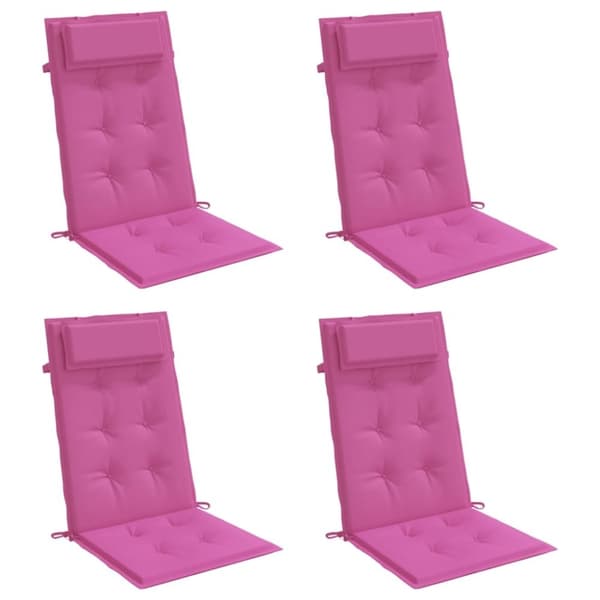 vidaXL stolehynder m. høj ryg 4 stk. oxfordstof pink