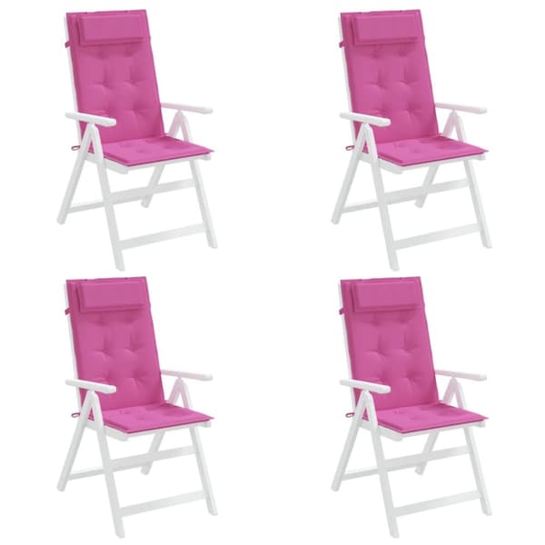 vidaXL stolehynder m. høj ryg 4 stk. oxfordstof pink