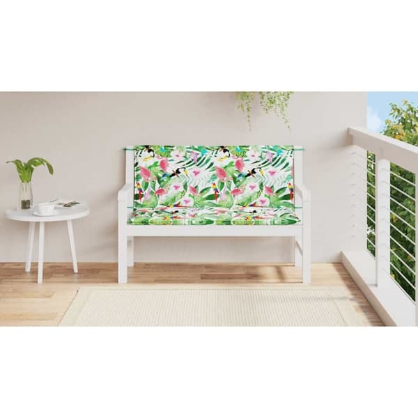 vidaXL hynder til havebænk 2 stk 120x50x7 cm stof flerfarvet