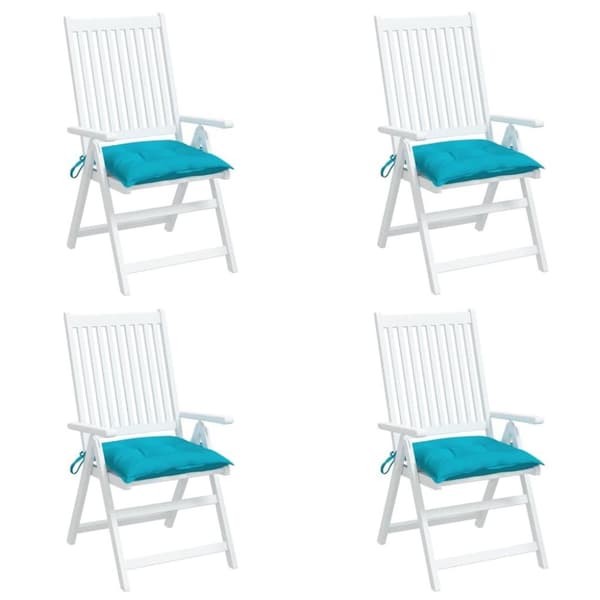 vidaXL stolehynder 4 stk. 40x40x7 cm stof turkis