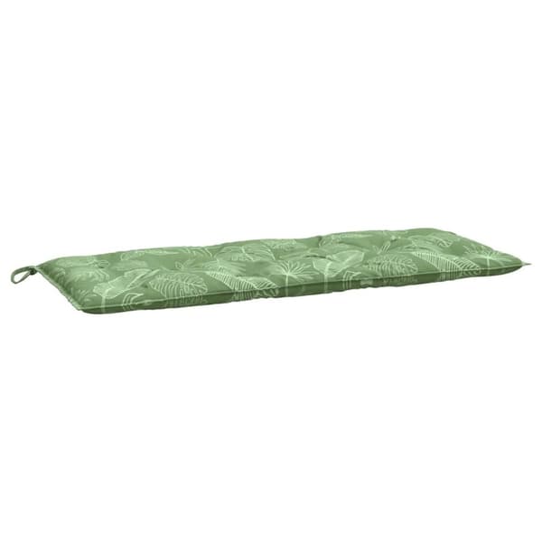 vidaXL Bänkdynor 2 st bladmönster 120x50x7 cm tyg