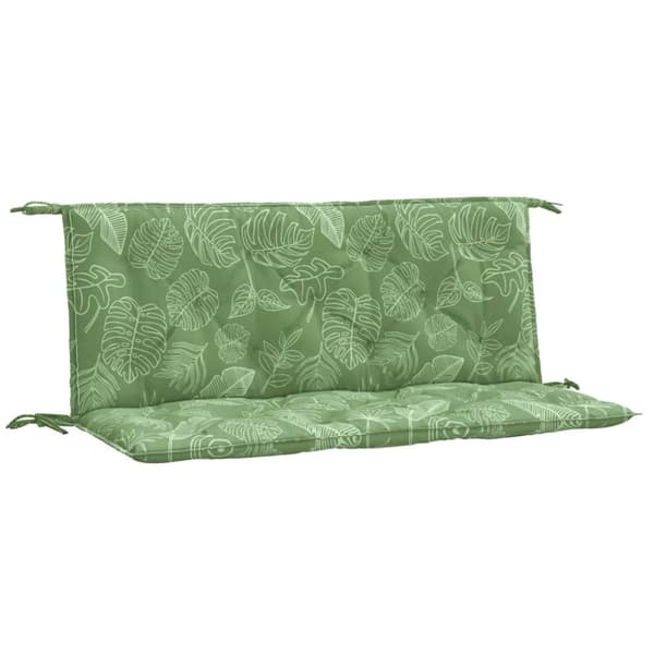 vidaXL Bänkdynor 2 st bladmönster 120x50x7 cm tyg