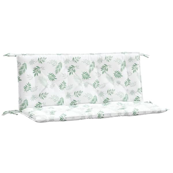 vidaXL Bänkdynor 2 st bladmönster 120x50x7 cm tyg