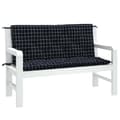 Miniatyrbillede 4 af 8: vidaXL hynder til havebænk 2 stk 120x50x7 cm stof ternet sort