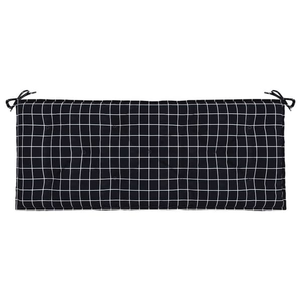 vidaXL Bänkdynor 2st svartrutig 120x50x7 cm tyg