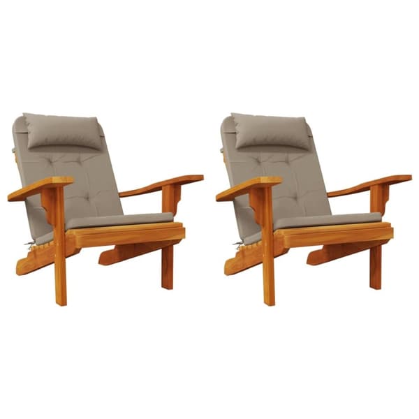 vidaXL Solstolsdynor 2 st taupe oxfordtyg