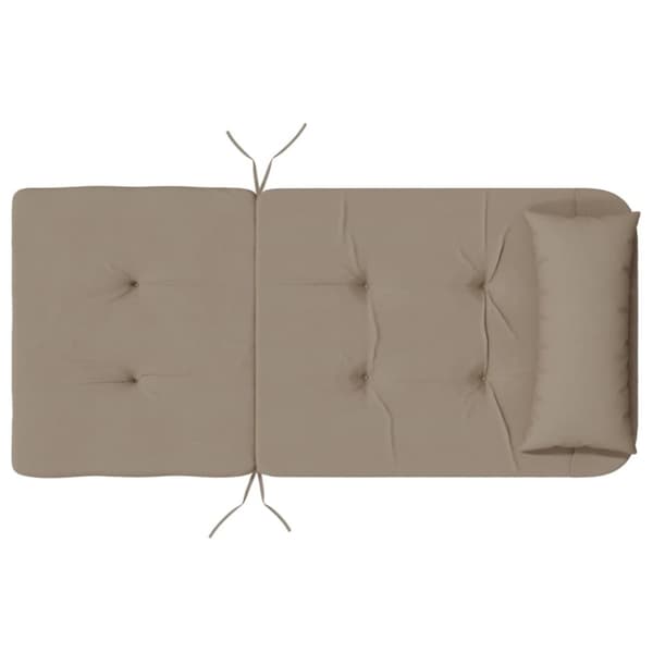 vidaXL Solstolsdynor 2 st taupe oxfordtyg