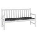 Miniatyrbillede 4 af 7: vidaXL hynde til havebænk 150x50x3 cm oxfordstof ternet sort