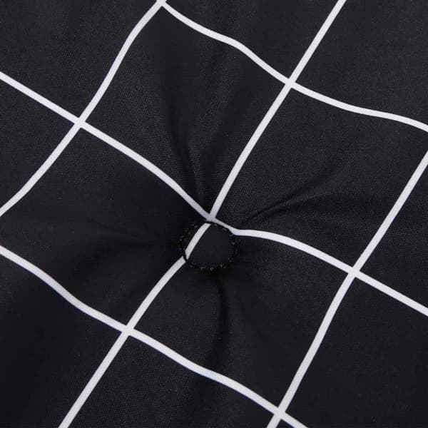 vidaXL hynde til havebænk 150x50x3 cm oxfordstof ternet sort