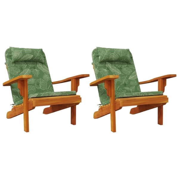 vidaXL Adirondack stolputer 2 stk bladmønster oxfordstoff