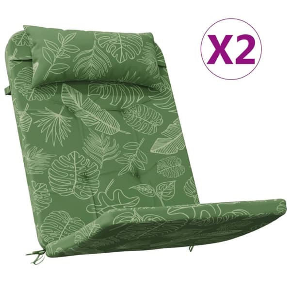 vidaXL Adirondack stolputer 2 stk bladmønster oxfordstoff