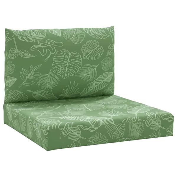 vidaXL Dynor till pallsoffa 2 st bladmönster Oxford-tyg