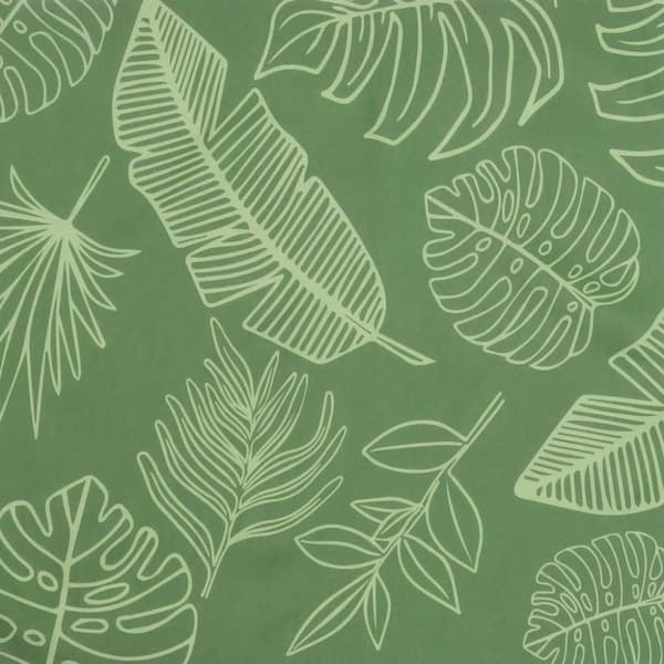 vidaXL Bänkdyna för trädgården bladmönster 150x50x3 cm oxfordtyg