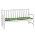 Miniatyrbillede 4 af 8: vidaXL hynde til havebænk 150x50x3 cm oxfordstof bladmønster