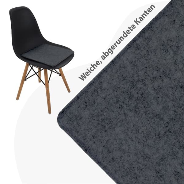 Sittdyna utomhusstolsdyna 35x35 cm filt - sittdyna för stol, trädgårdsstol eller bänkstolsdynor bänkdyna bänkdyna filtdyna set om 4 fyrkantiga mörkgrå
