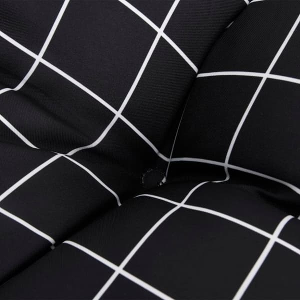vidaXL hynde til havebænk 180x50x7 cm oxfordstof ternet sort