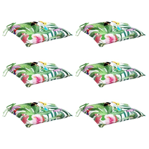 vidaXL stolehynder 6 stk. 50x50x7 cm oxfordstof flerfarvet