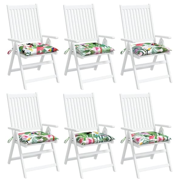 vidaXL stolehynder 6 stk. 50x50x7 cm oxfordstof flerfarvet