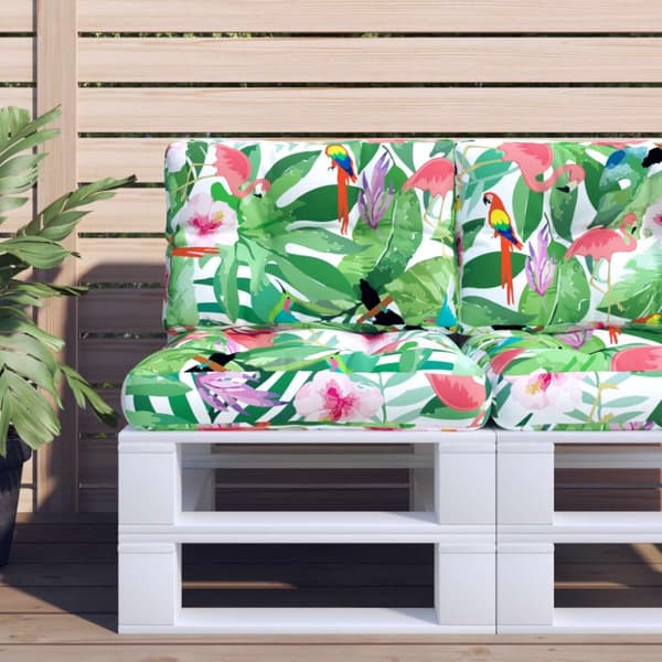 vidaXL pallehynde 50x40x12 cm stof flerfarvet