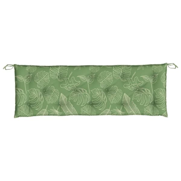 vidaXL hynde til havebænk 150x50x7 cm oxfordstof bladmønster