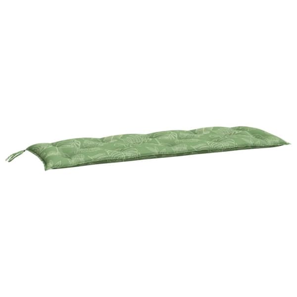 vidaXL hynde til havebænk 150x50x7 cm oxfordstof bladmønster
