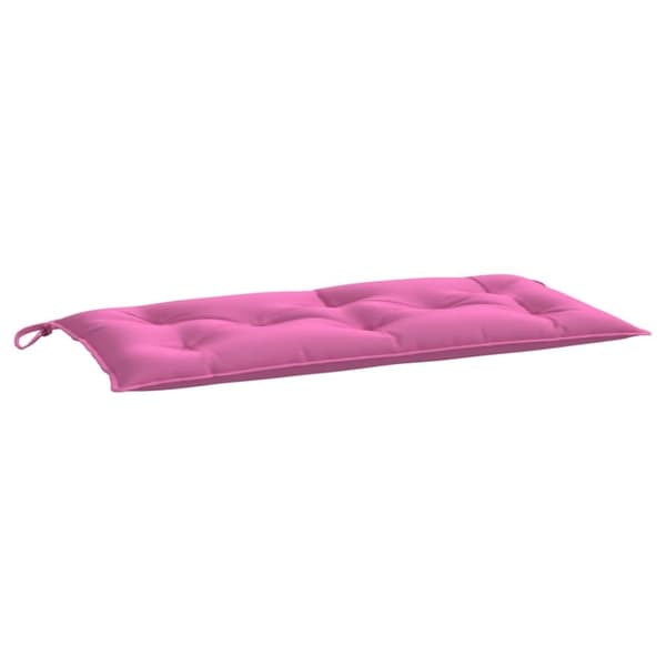 vidaXL Bänkdyna för trädgården rosa 100x50x7 cm oxfordtyg